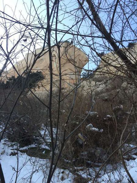 在發現朱賢峰遺體的位置，朱賢峰表哥王先生用手機朝上拍了一張照片。