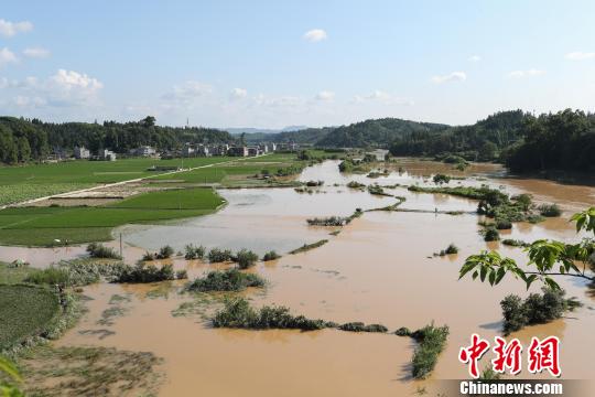 資料圖：黎平縣高屯街道絞便村外被洪水沖毀的農(nóng)田。　賀俊怡 攝